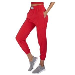 Heroine Sport Endurance Cargo Jogger Pants in Red size small